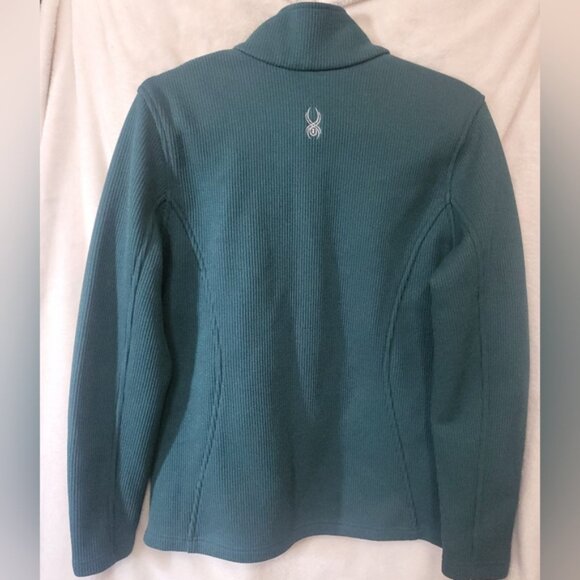 Spyder Women's Green Full-Zip Green Core Sweater Jacket Size XL - Picture 8 of 8